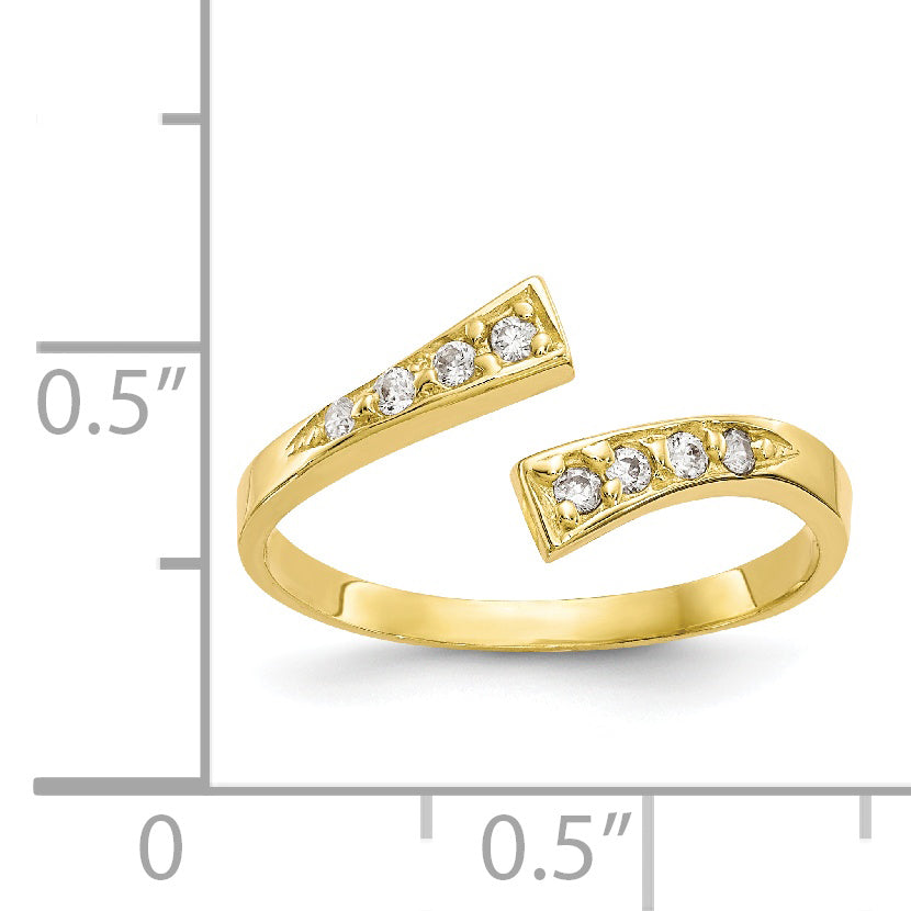 10k Yellow Gold CZ Toe Ring H3533