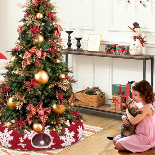 Christmas Snowflake Print Cat Tunnel K22652