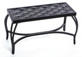 Charcoal Black Metal Weave Bench I713
