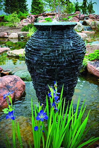 Medium Stacked Slate Urn Water Fountain Kit J572