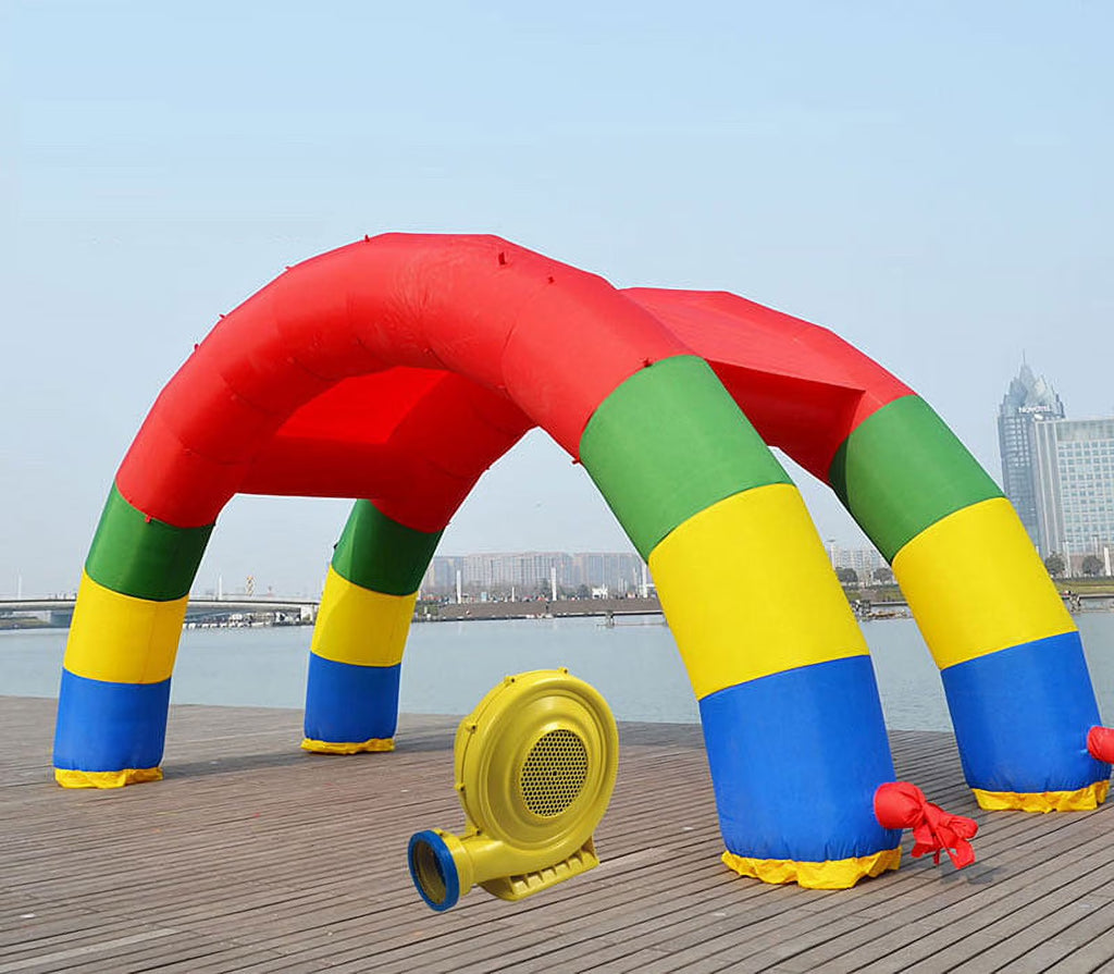 Inflatable Rainbow Twin Arches Wedding Arch Double Stander 26*13ft with Blower X1097