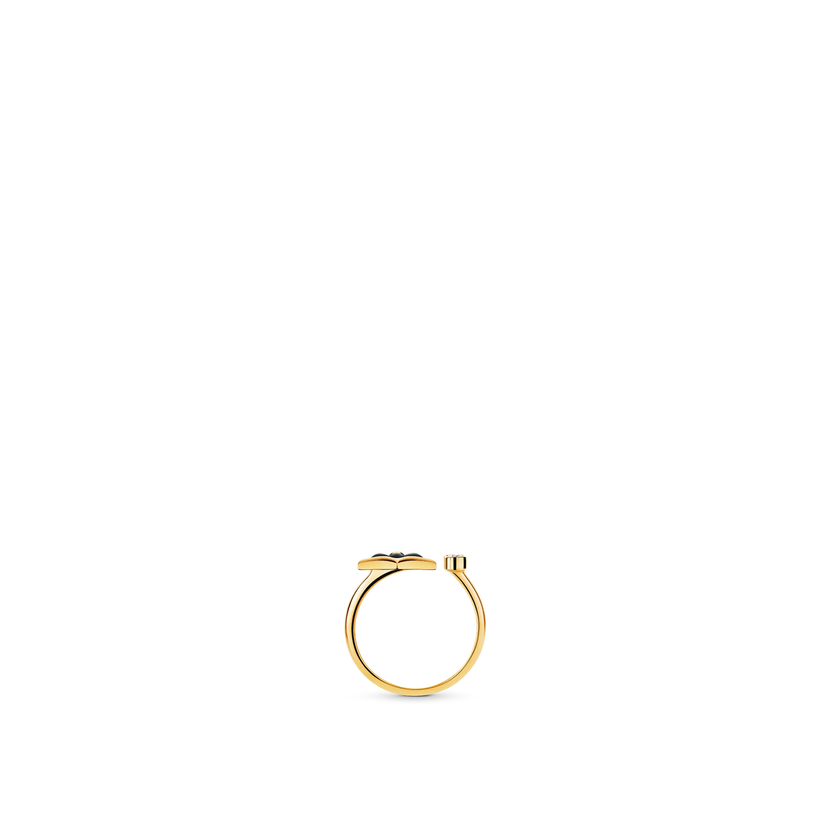 Yellow Gold Onyx Diamonds Ring S8493