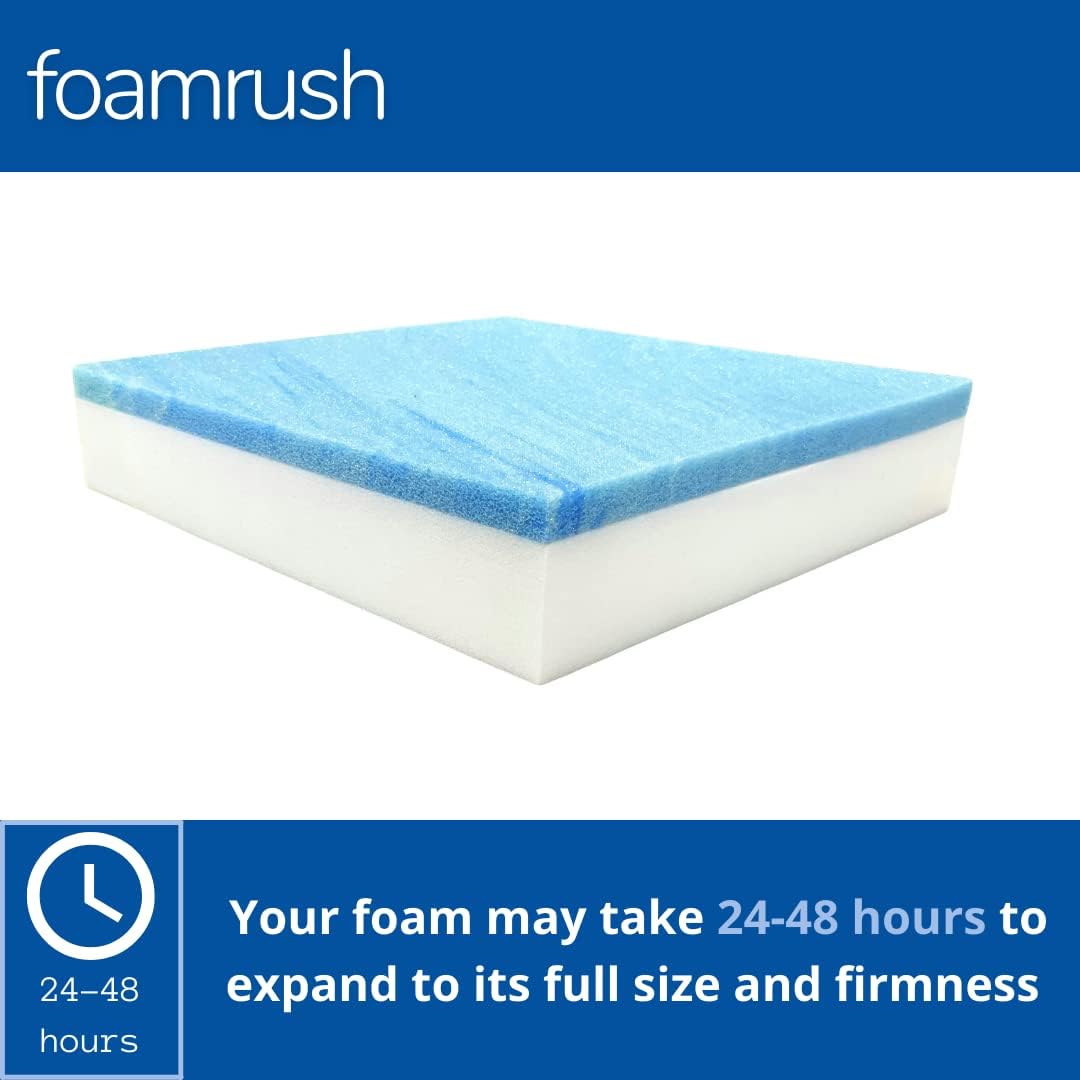Cool Gel Memory Foam Square Chair Cushion Medium Firm W40821