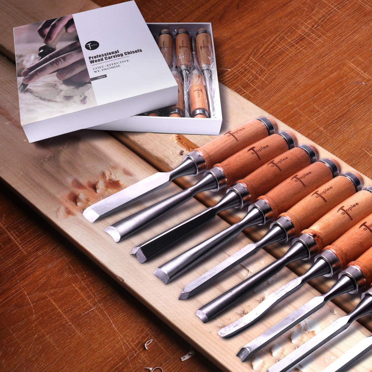 12pcs Wood Carving Chisel Gouges Set H5502