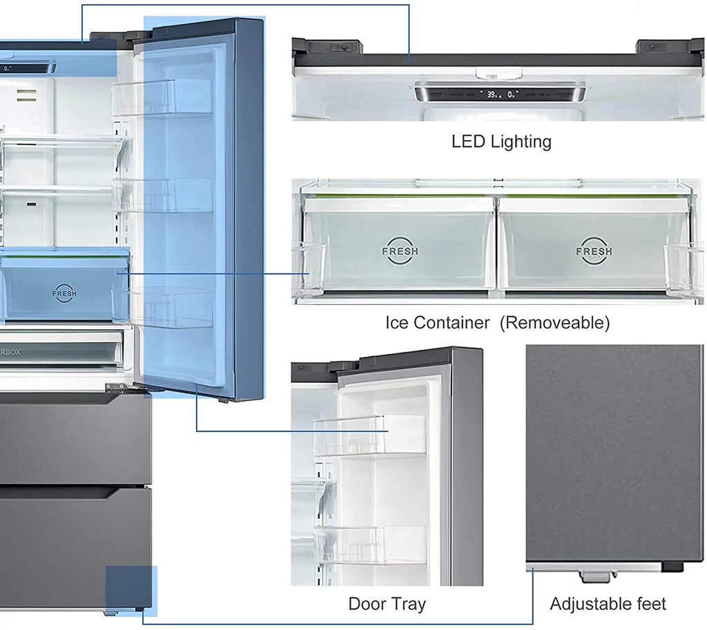 22.5 Cu ft French Door Refrigerator Freezer with Ice Maker N5966