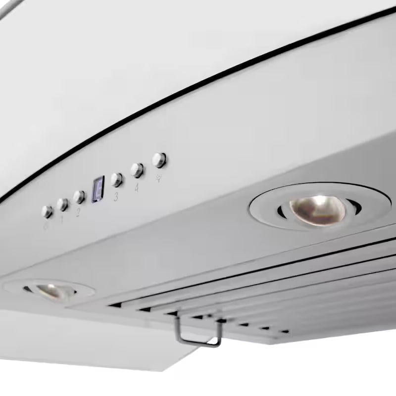 36 in. 400 CFM Ducted Wall Mount Range Hood in Stainless Steel and Glass U5868