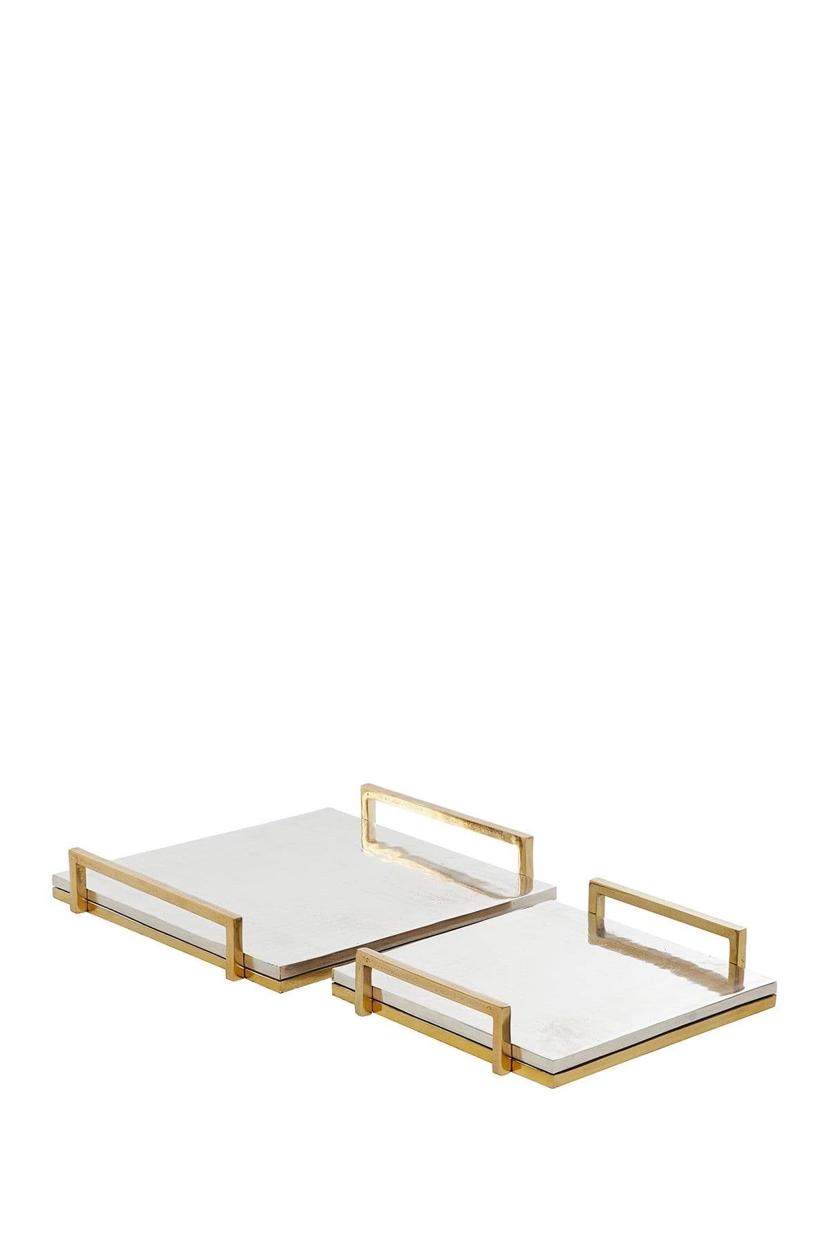 Aluminum Cast Tray, Set of 2 U92887
