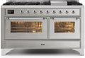 60 Dual Fuel Natural Gas Range Stainless Steel E62259