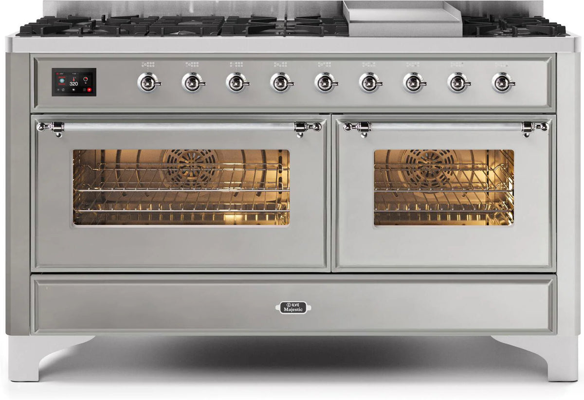 60 Dual Fuel Natural Gas Range Stainless Steel E62259
