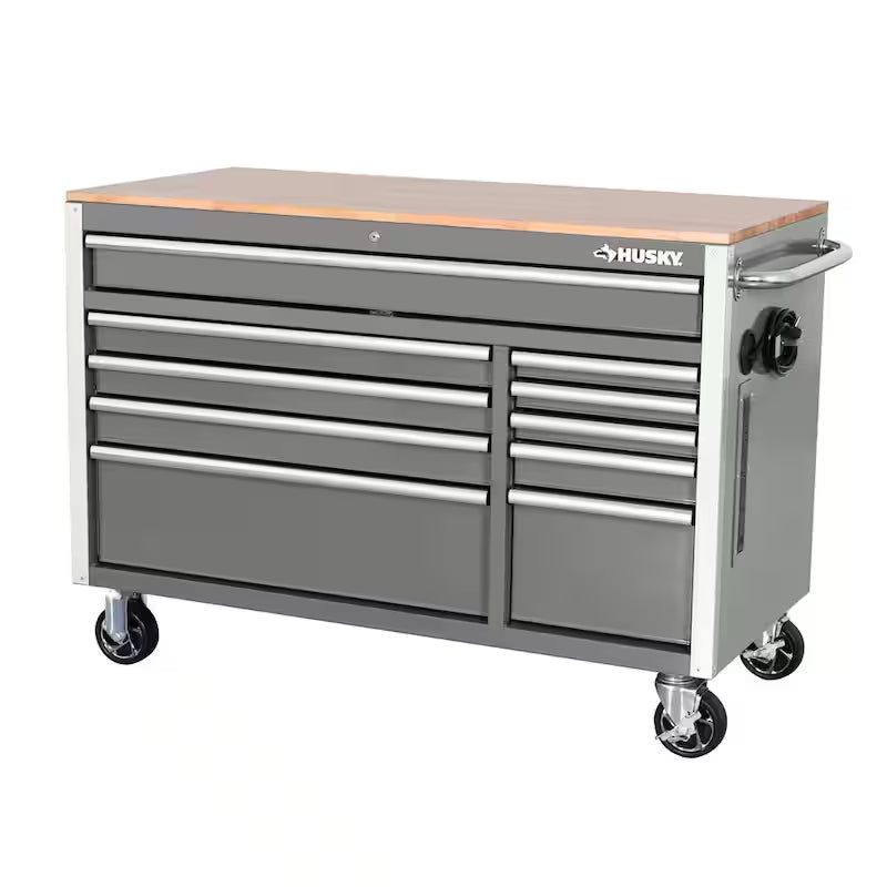 52 in. Gloss Gray Mobile Workbench Tool Chest D69333
