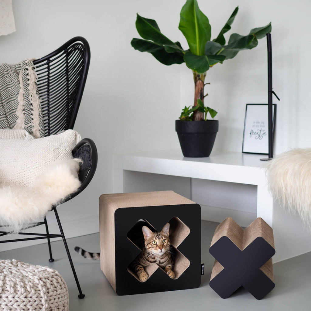 Black Large Cardboard Cat Scratcher S31126