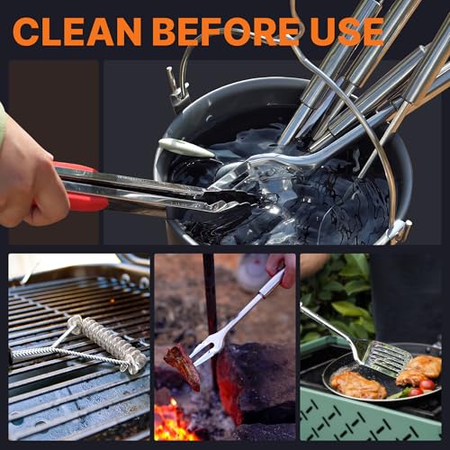 Camping Cooking Utensil Set with Organizer Case Q848378