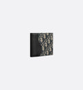 Black Grained Calfskin Bifold Card Holder M12373