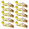 2 inch x 27' Ratchet Strap with Wire Hooks (10 Pack) E431598