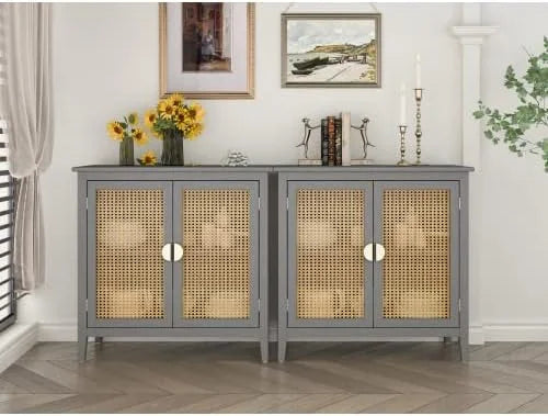 Rattan Decorated Doors Sideboards N507