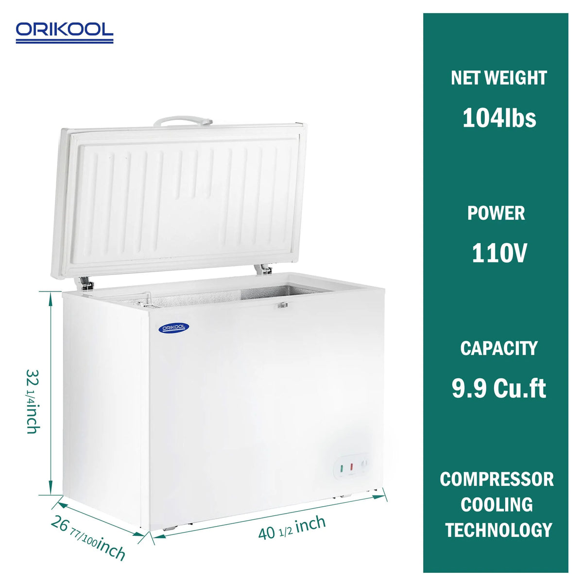 9.9 Cu.ft Chest Freezer with Lockable Lid Z97932