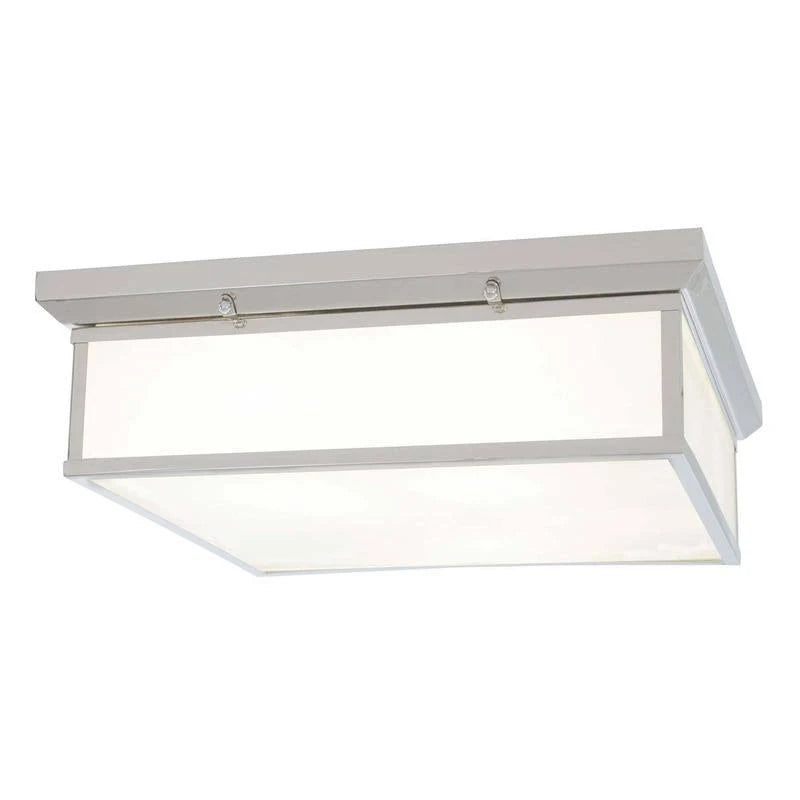 2 Light Chrome Flush Mount F155
