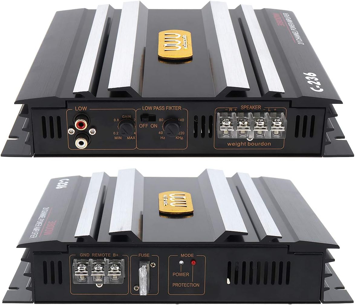 3800W 2 Channel Car Audio Stereo Amplifier D46576