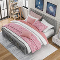 King Size Wood Platform Bed Frame with Headboard and Footboard B6618