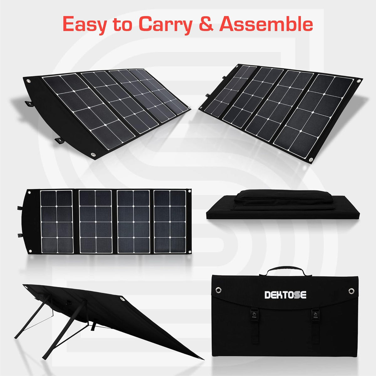Portable Solar Panel Kit with USB Type-A Cable, 10A Charge Controller, 18DC Output W63133