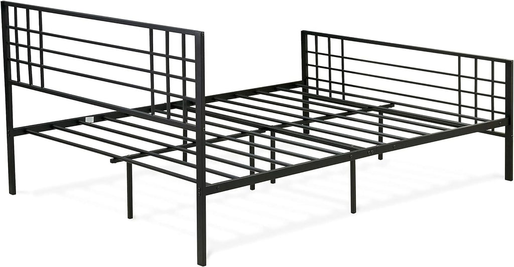 Black Bed Frame with 9 Metal Legs M2421