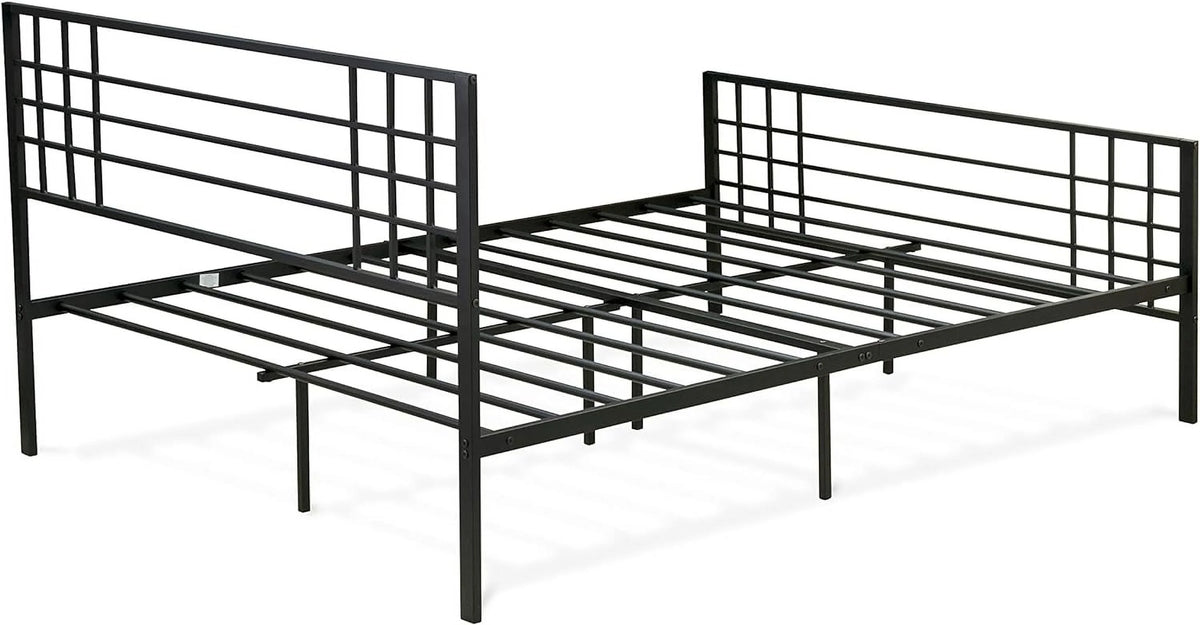 Black Bed Frame with 9 Metal Legs M2421