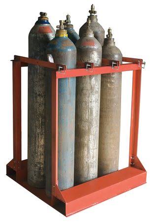 Gas Cylinder Rack, Capacity 6 Cylinders T85017