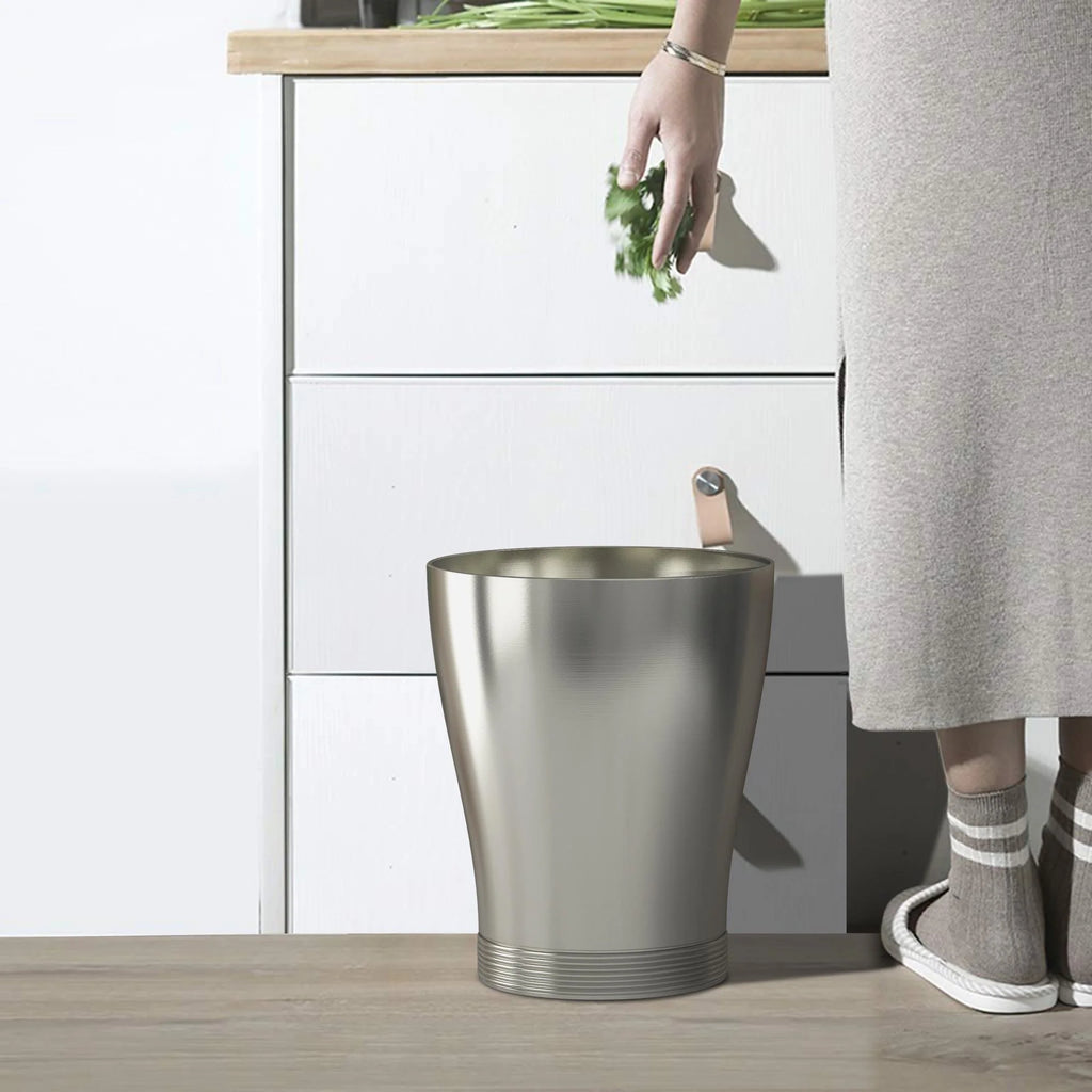 Metal Trash Can Wastebasket D5093