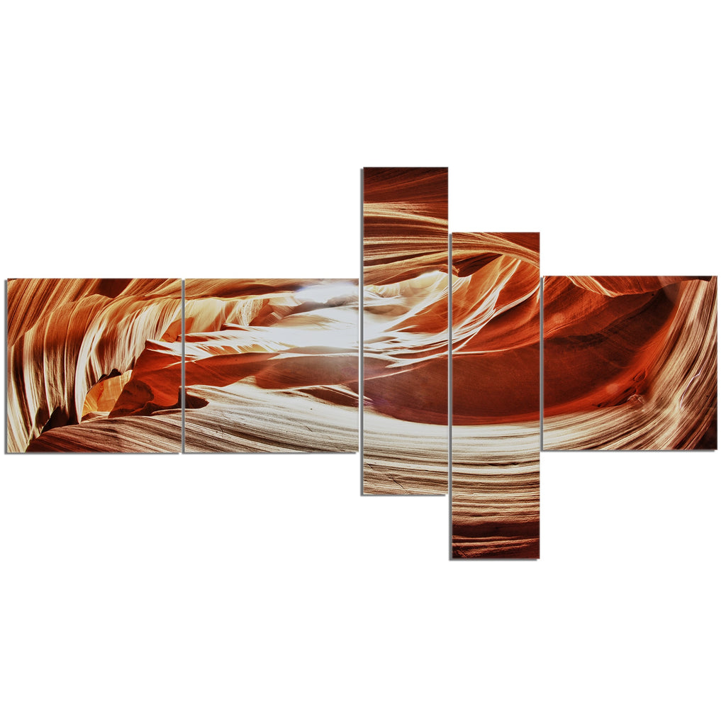 Antelope Canyon Arch Landscape Photo Canvas Art Print 60 in. wide x 32 in. high - 5 panels Y381