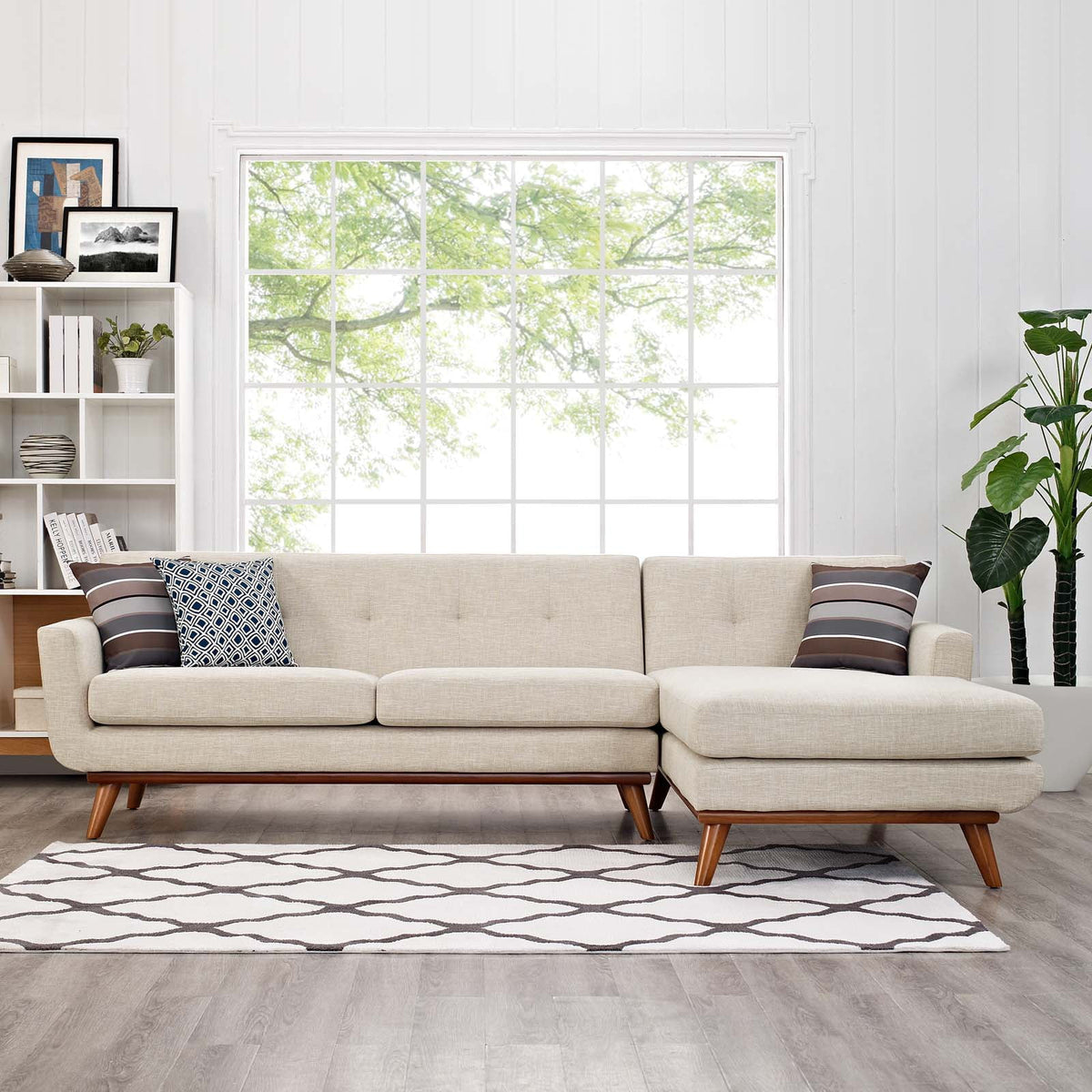 Beige Upholstered Sectional Sofa I1166