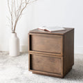 Medium Oak 2 Drawer Nightstand M387181