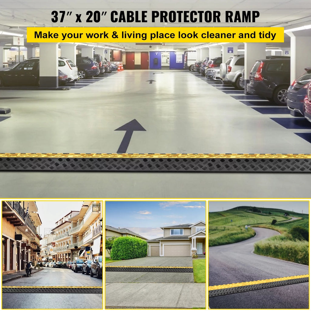 3-Channel Rubber Cable Protector Ramp V74294