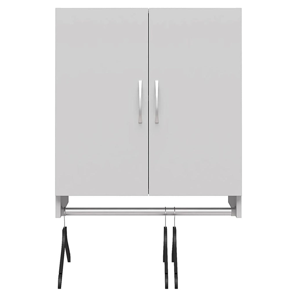 2 Door Wall Storage Cabinet with Hanging Rod Q14259