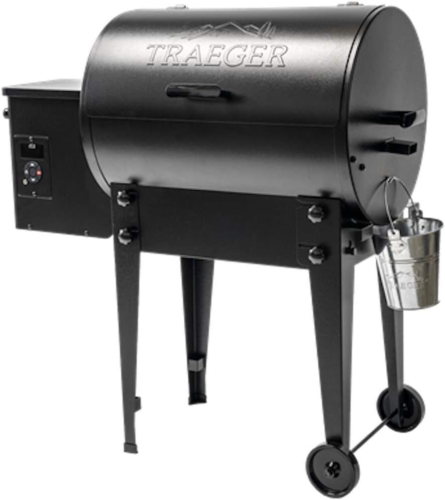 Black Portable Wood Pellet Grill and Smoker H71543