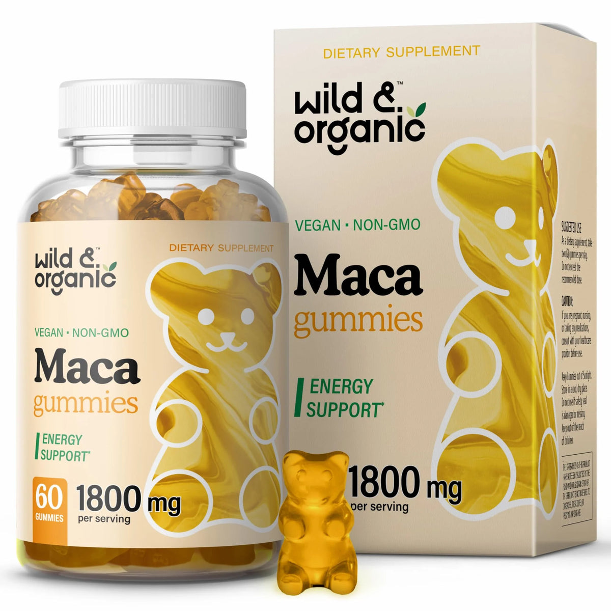 Maca Root Gummies 1800mg Vegan Supplement 60 Gummies T14956