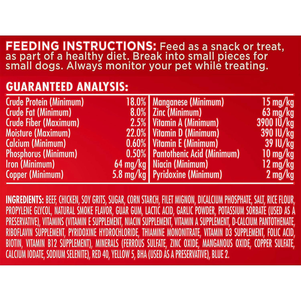 Soft & Chewy Beef Dog Snacks 37 oz I763