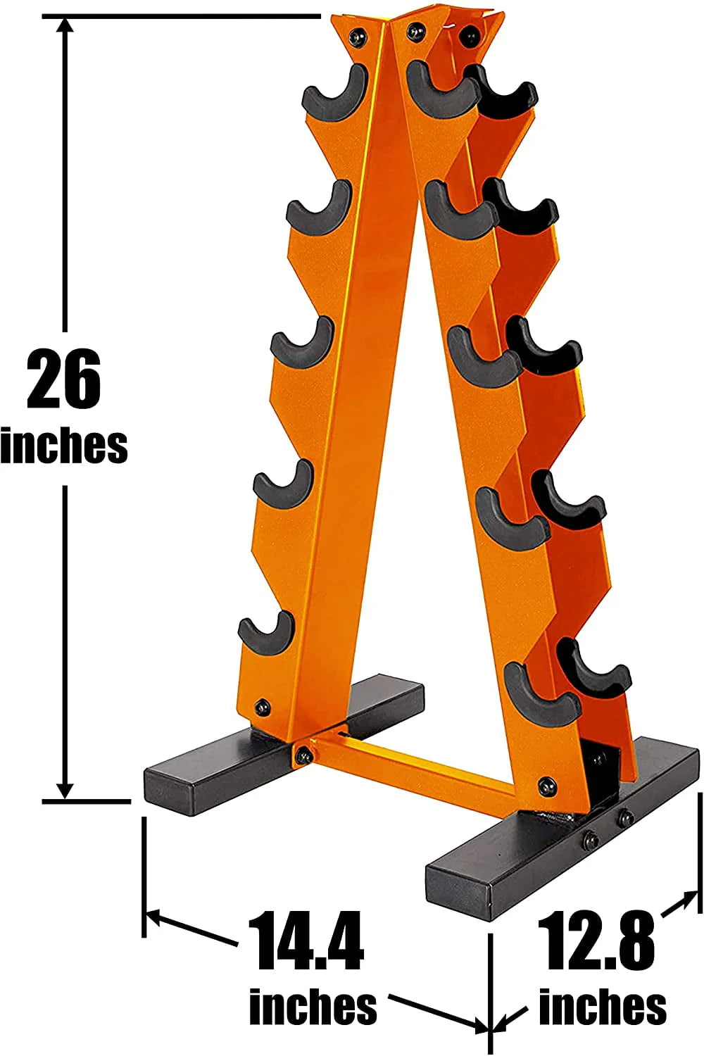 5-25 Lb. Rubber Coated Hex Dumbbell Set with Storage Rack L87259
