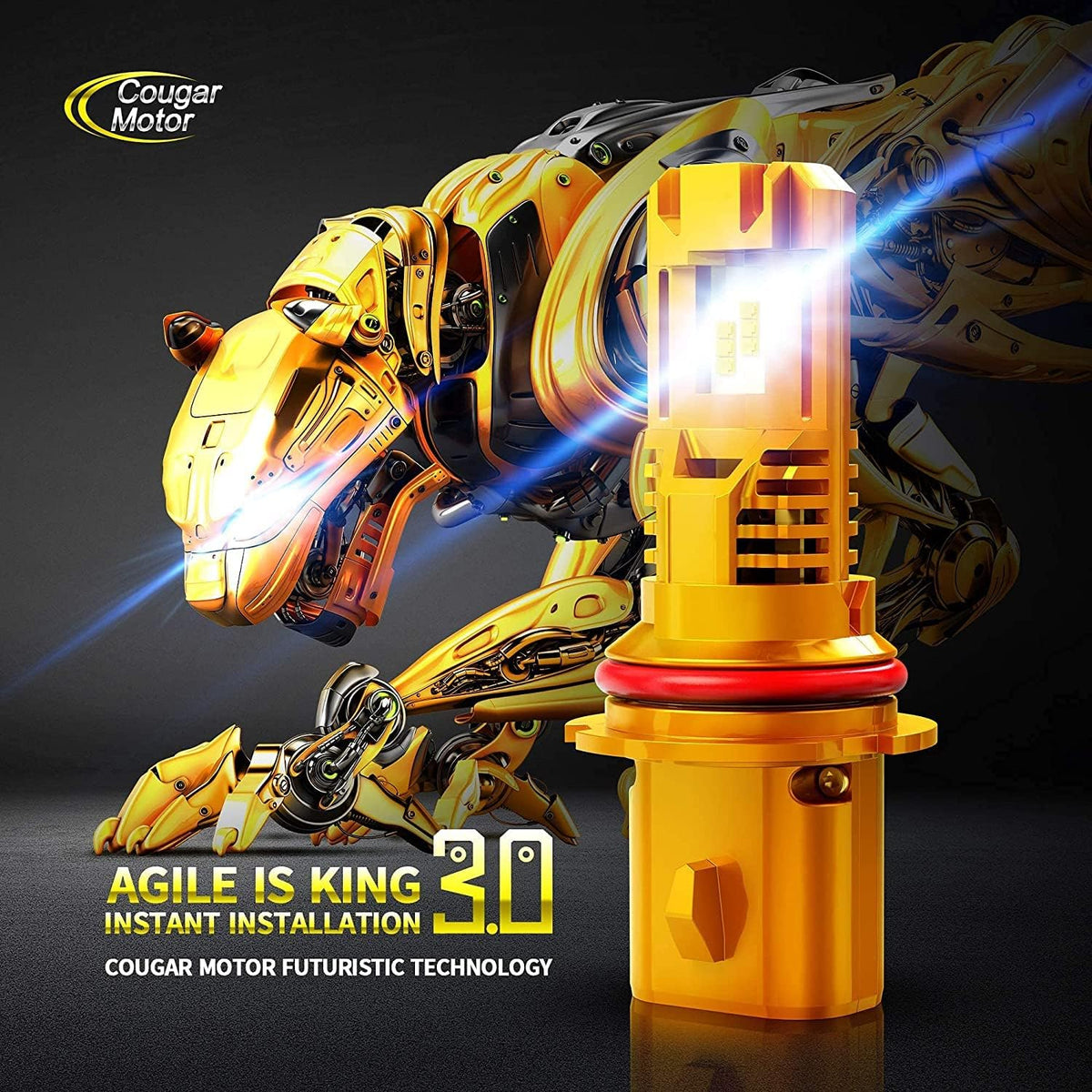 9007 LED Bulb HB5 12000LM 6500K Cool White Pack of 2 W307