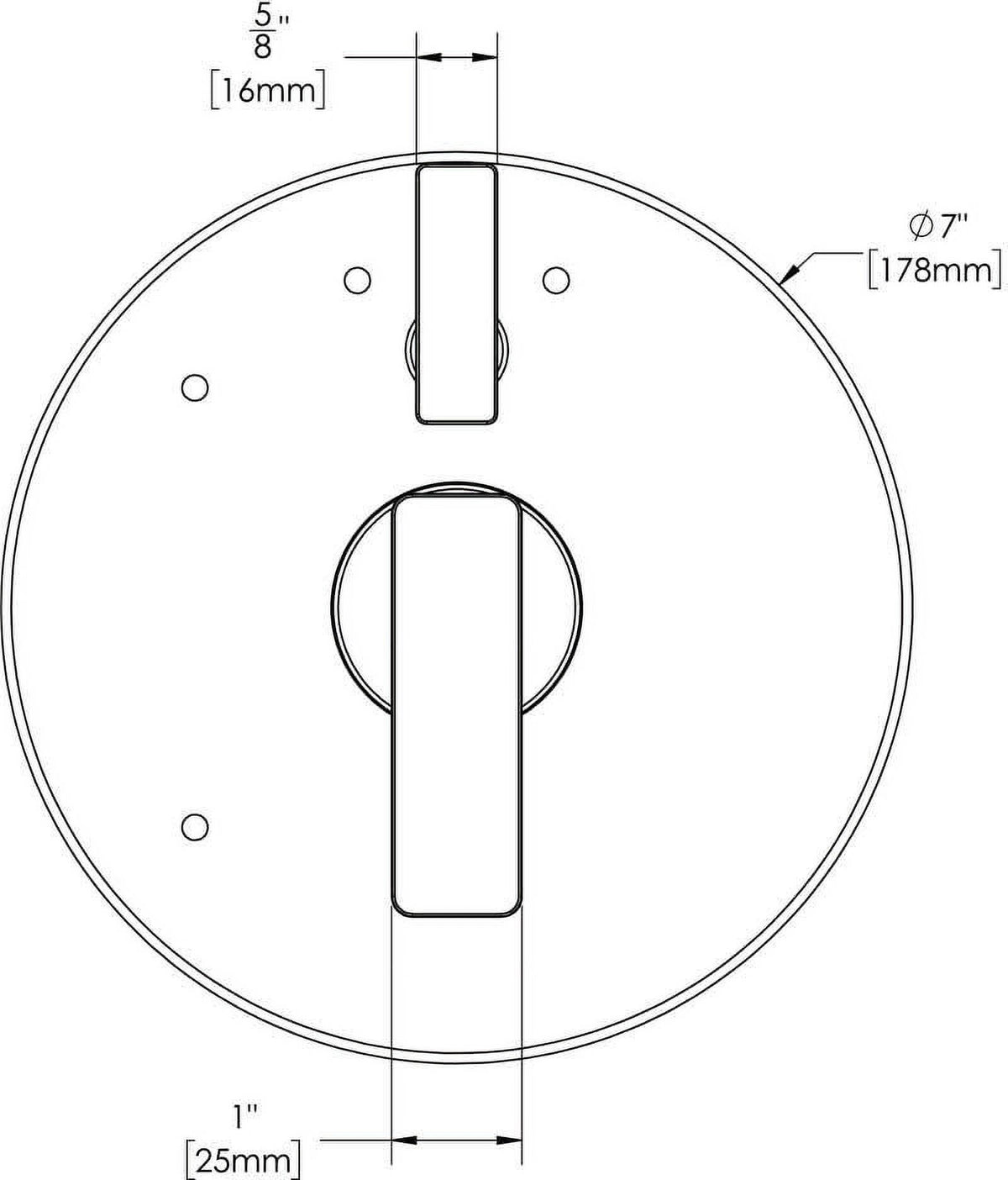 Chrome Diverter Shower Valve Trim Kit W984