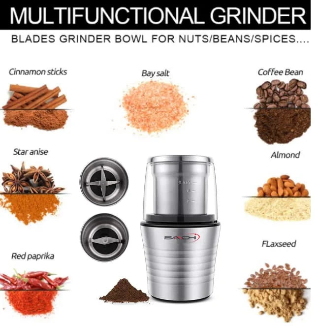 2-in-1 Electric Coffee Grinder and Wet Dry Spice Grinder N201