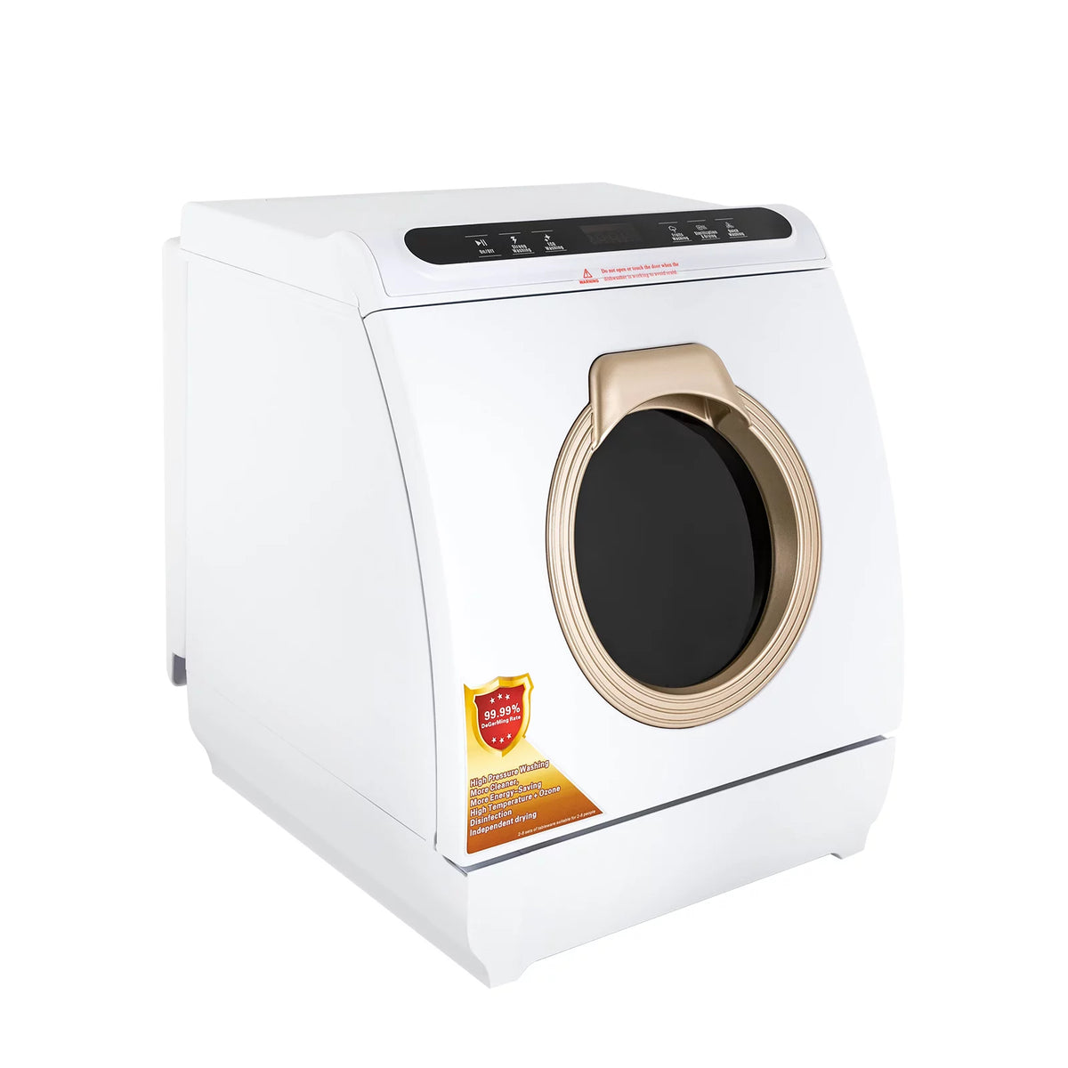 900W White Compact Countertop Dishwasher P712