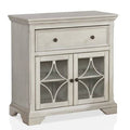 Antique White Wood 2-Shelf Hallway Cabinet R30862
