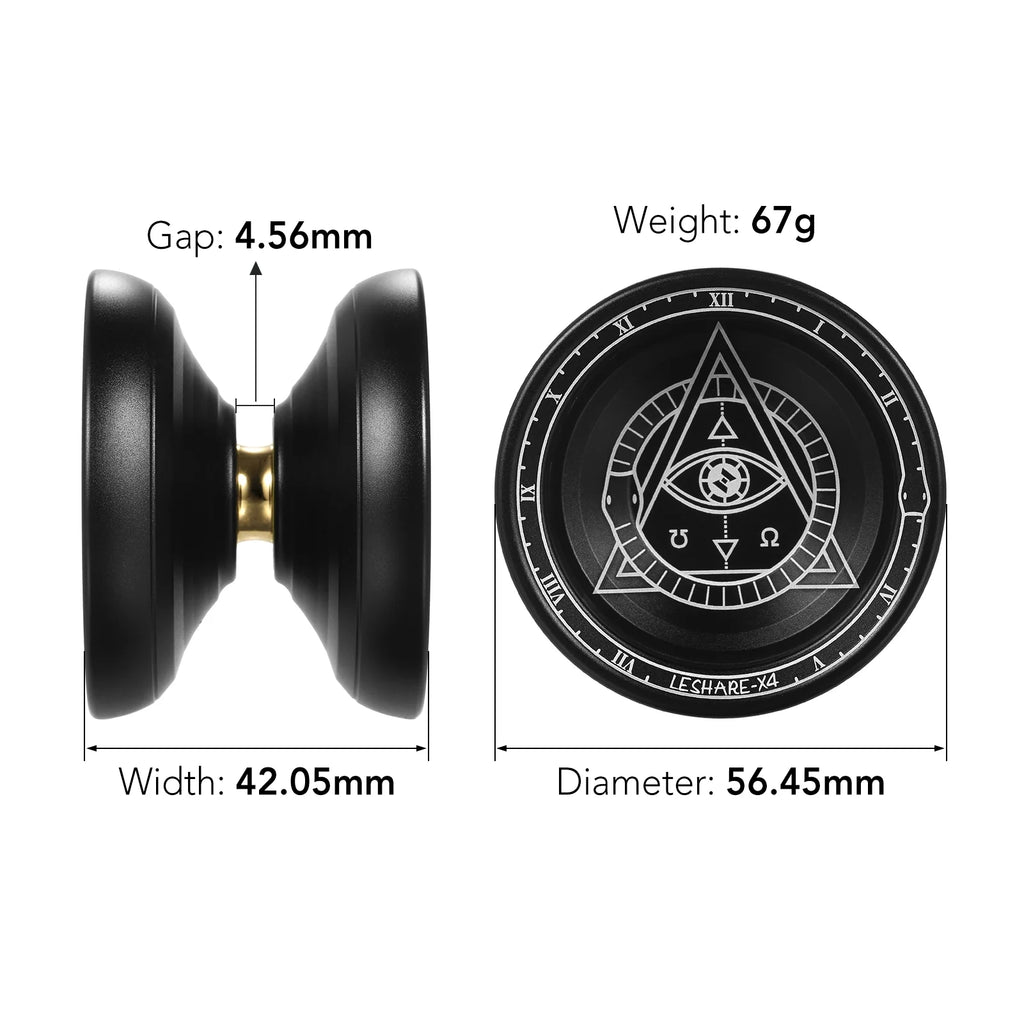 Aluminum Alloy Yoyo Ball with 5 Strings and User Manual F76340