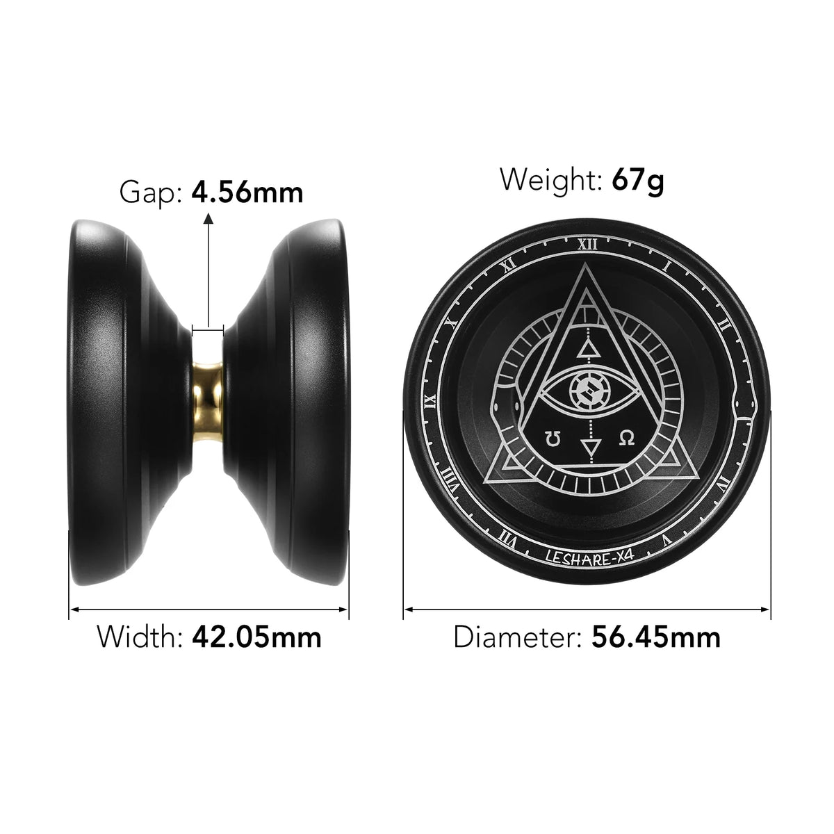 Aluminum Alloy Yoyo Ball with 5 Strings and User Manual F76340