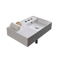 Ceramic Wall Mounted Bathroom Sink with Overflow B26280