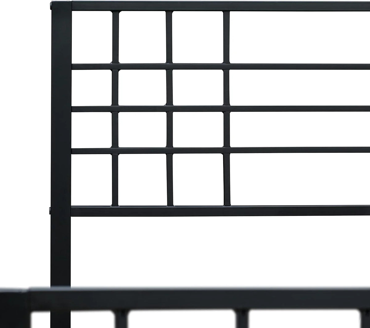Black Bed Frame with 9 Metal Legs M2421