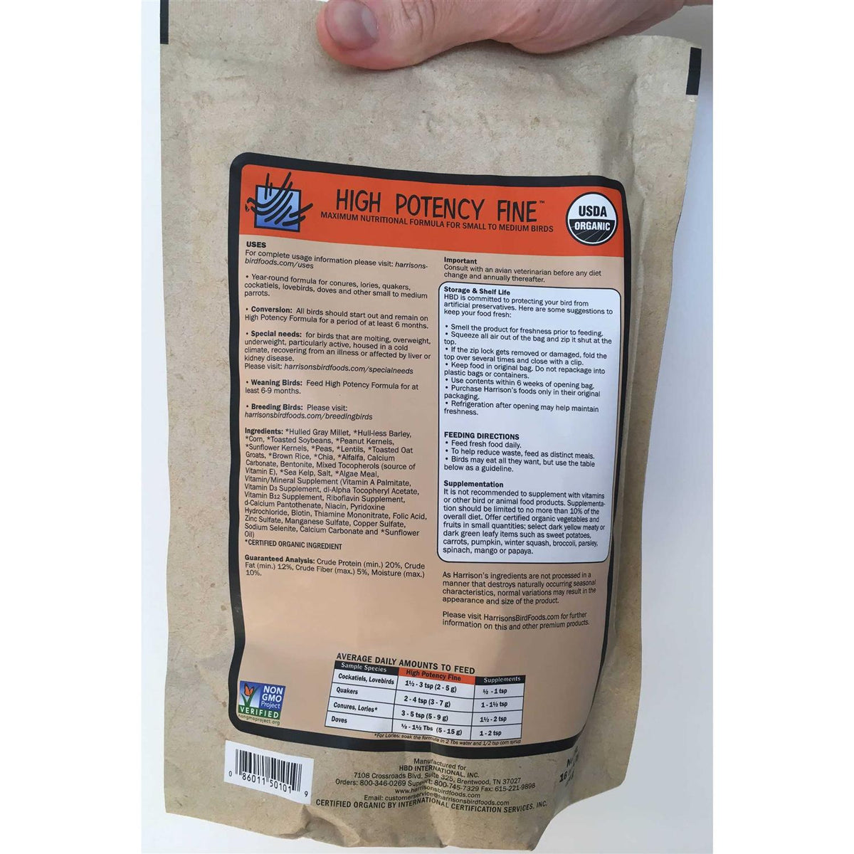 High Potency Fine Bird Foods N3110