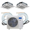 24,000 BTU 2 Zone Ductless Ceiling Cassette Air Conditioner And Heat Pump M40316