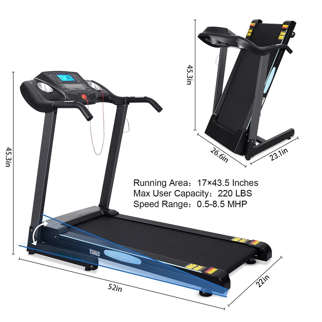 2.5 HP Folding Treadmill with 12% Auto Incline A3167