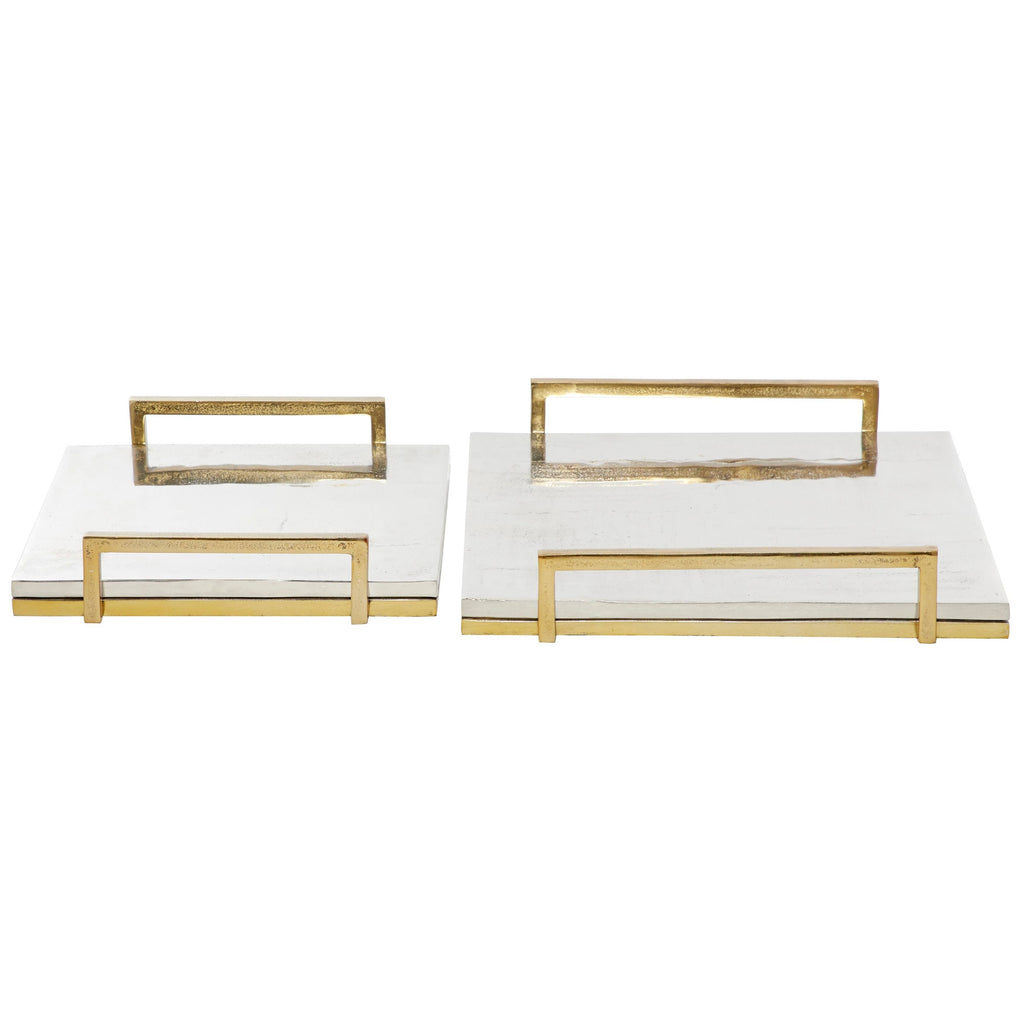 Aluminum Cast Tray, Set of 2 U92887